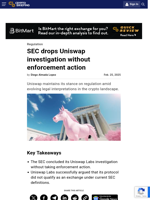 SEC drops Uniswap investigation without enforcement action
