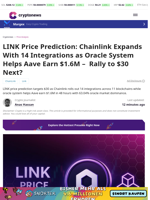 LINK Price Prediction: 14 Integrations, Aave Earns $1.6M