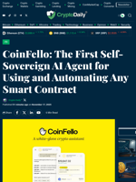 CoinFello: The First Self-Sovereign AI Agent for Using and Automating Any Smart Contract - Crypto Daily