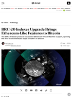 BRC-20 Indexer Upgrade Brings Ethereum-Like Features to Bitcoin - Decrypt