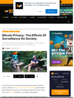 Bitcoin Privacy: The Effects Of Surveillance On Society
