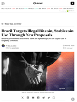 Brazil Targets Illegal Bitcoin, Stablecoin Use Through New Proposals - Decrypt