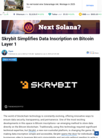 Skrybit Simplifies Data Inscription on Bitcoin Layer 1 