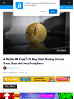 US May Start Buying Bitcoin Soon, Says Anthony Pompliano