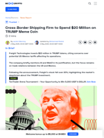 Freight Technologies Buys TRUMP Over Tariff Concerns