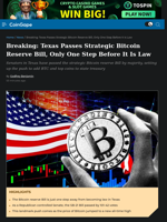 Texas Senate Passes Strategic Bitcoin Reserve Bill
