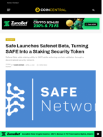 Safe Launches Safenet Beta, Turning SAFE Into a Staking Security Token