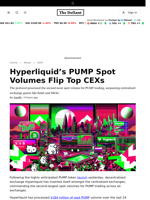 Hyperliquid’s PUMP Spot Volumes Flip Top CEXs - 