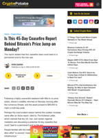 Is This 45-Day Ceasefire Report Behind Bitcoin's Price Jump on Monday?