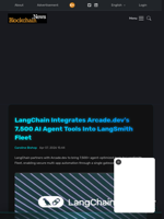 LangChain Integrates Arcade.dev's 7,500 AI Agent Tools Into LangSmith Fleet - Blockchain.News