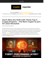 Don’t Miss the Shift with These Top 5 Crypto Projects - The Best Crypto to Join for 2025 Revealed