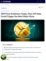 XRP Price Prediction Today: How CPI Data Could Trigger the Next Major Move