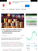 Lista Lending hits $780M in 40 days as clisBNB Minting Unlocks New Arbitrage Strategy - NullTX