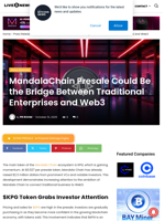 MandalaChain Presale Could Be the Bridge Between Traditional Enterprises and Web3 | Live Bitcoin News