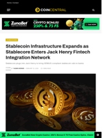 Stablecoin Infrastructure Expands as Stablecore Enters Jack Henry Fintech Integration Network