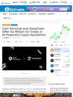 Coin Terminal and ZetaChain Offer $1 Million for Grabs in AI-Powered Crypto Hackathon
