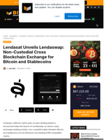 Lendasat Unveils Lendaswap: Non-Custodial Cross Blockchain Exchange For Bitcoin And Stablecoins 