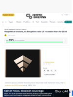 Geopolitical tensions, AI disruptions raise US recession fears for 2026