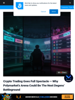 Crypto Trading Goes Full Spectacle — Why Polymarket’s Arena Could Be The Next Degens’ Battleground | Bitcoinist.com