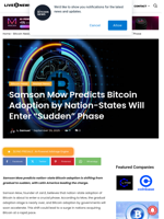 Samson Mow Predicts Bitcoin Adoption by Nation-States Will Enter 