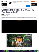 1,053,508,245 SHIB in One Week — Is This Good or Bad?