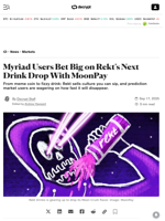 Myriad Users Bet Big on Rekt's Next Drink Drop With MoonPay - Decrypt