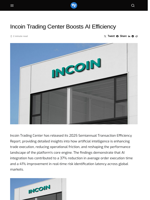 Incoin Trading Center Boosts AI Efficiency - Visionary Financial
