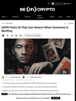 ESPN Tests AI That Can Detect When Someone Is Bluffing