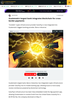 Guatemala’s largest bank integrates blockchain for cross-border payments