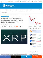 Ripple's XRP Millionaire Addresses Back $31 XRP Price Projection ⋆ ZyCrypto