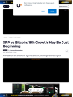 XRP vs Bitcoin: 16% Growth May Be Just Beginning - U.Today