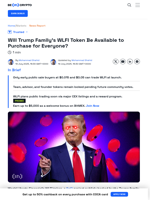 Will Trump’s World Liberty Financial Token be Available For All?