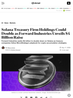 Solana Treasury Firm Holdings Could Double as Forward Industries Unveils $4 Billion Raise - Decrypt
