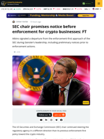 SEC Chair Promises Preliminary Notice Before Enforcement Actions