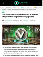 VeChain Releases VeWorld v2.4.10 With Major Token Exploration Upgrades - Crypto News Flash