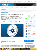 Cardano Unseats Ethereum in Total Core Development Commits Over the Last Year ⋆ ZyCrypto