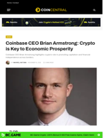 Coinbase CEO Brian Armstrong: Crypto is Key to Economic Prosperity - CoinCentral
