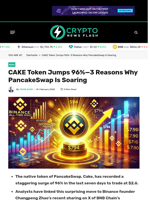 CAKE Token Jumps 96%—3 Reasons Why PancakeSwap Is Soaring