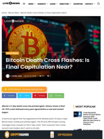 Bitcoin Death Cross Flashes: Is Final Capitulation Near? | Live Bitcoin News