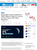 BlockDAG Could Outperform OKB, MIND of Pepe & LivLive as the Crypto with Most Potential