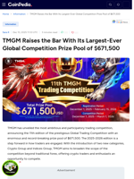 TMGM Raises the Bar With Its Largest-Ever Global Competition Prize Pool of $671,500
