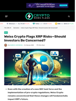 Weiss Crypto Flags XRP Risks—Should Investors Be Concerned? - Crypto News Flash
