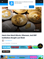 Here’s How Much Bitcoin, Ethereum, And XRP Institutions Bought Last Week | Bitcoinist.com