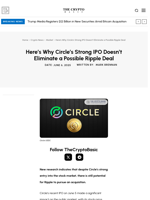 Here’s Why Circle’s Strong IPO Doesn’t Eliminate a Possible Ripple Deal