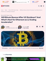 Will Bitcoin Bounce After US Shutdown? And What’s Next for ETH?