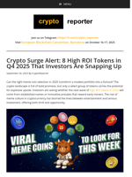 Crypto Surge Alert: 8 High ROI Tokens in Q4 2025 That Investors Are Snapping Up