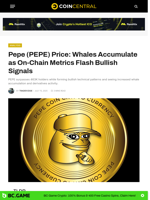 Pepe (PEPE) Price: Whales Accumulate as On‑Chain Metrics Flash Bullish Signals - CoinCentral