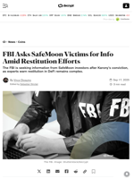 FBI Asks SafeMoon Victims for Info Amid Restitution Efforts - Decrypt