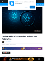Cardano Kicks Off Independent Audit Of ADA Redemption