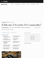 Is Bitcoin A Security Or Commodity?